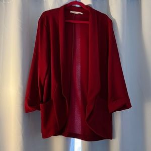 Red Loose Blazer